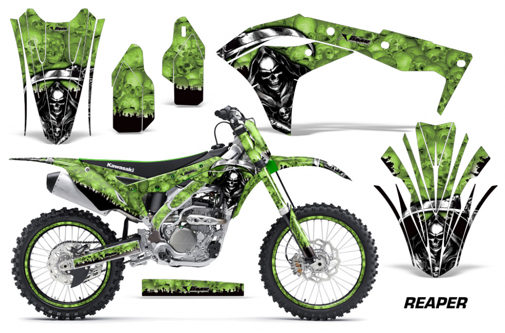 Reaper Grün mit Nummernfeldern für Kawasaki KX250F/KFX250 2017-2020