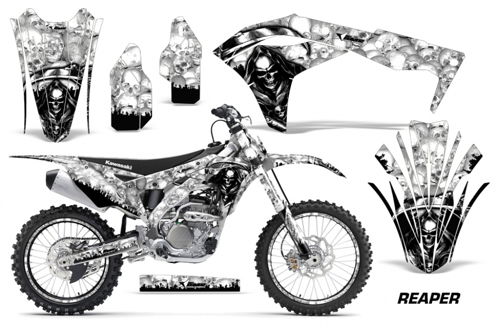 Reaper Weiß mit Nummernfeldern für Kawasaki KX250F/KFX250 2017-2020
