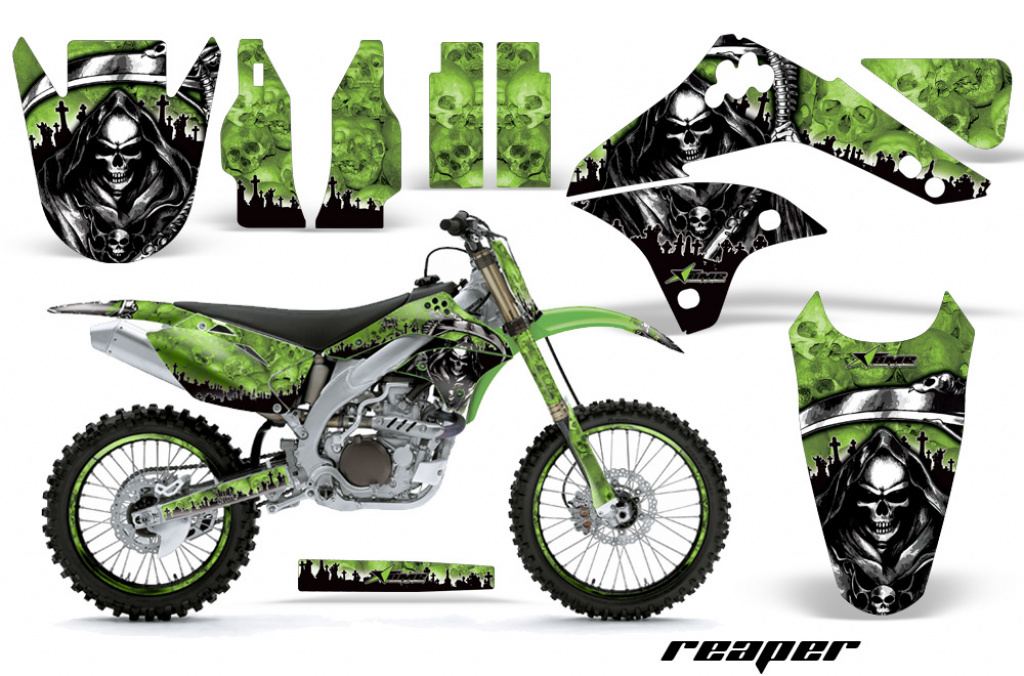 Reaper Green with number plates for Kawasaki KX450F 2006-2008