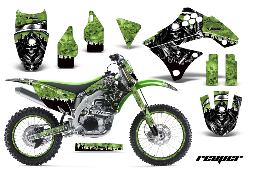 Reaper Grün mit Nummernfeldern für Kawasaki KX450F 2009-2011