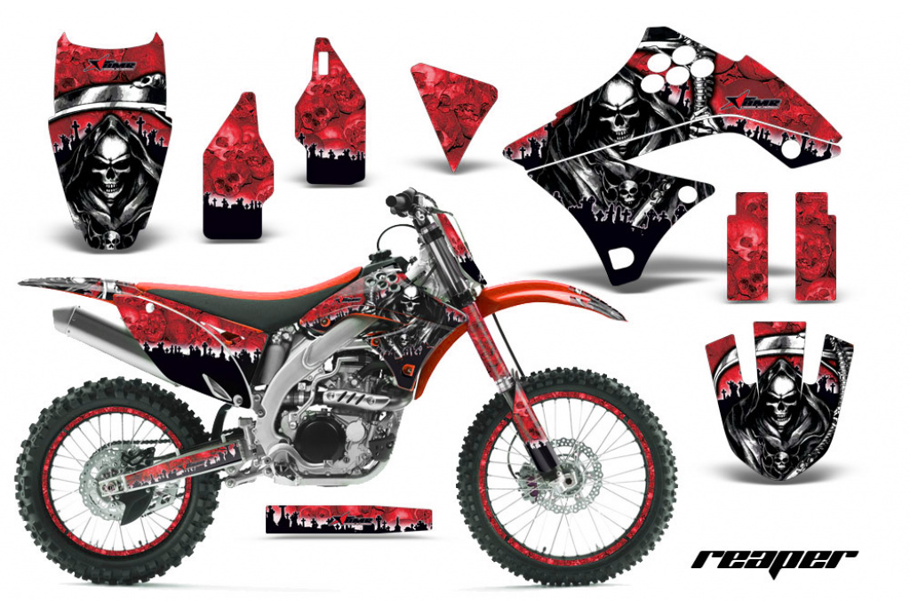 Reaper Red with number plates for Kawasaki KX450F 2009-2011
