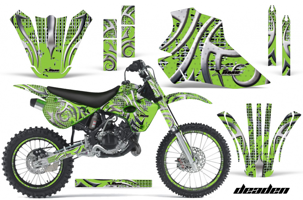 Deaden Grün mit Nummernfeldern für Kawasaki KX80/KX100 1995-1997