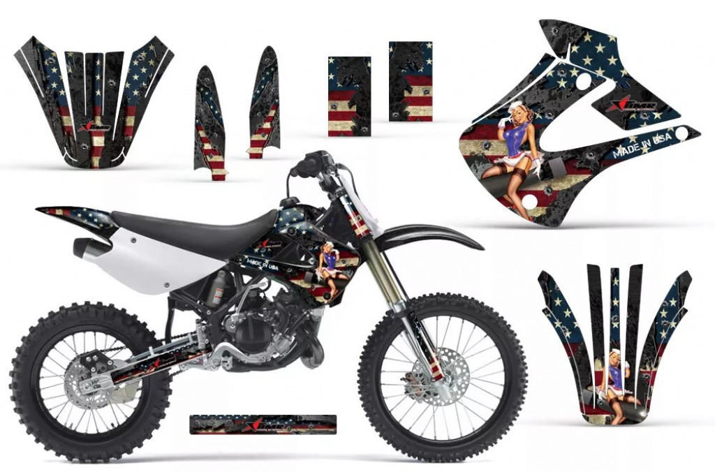 World War 2 ohne Nummernfeldern für Kawasaki KX85/100 2001-2013