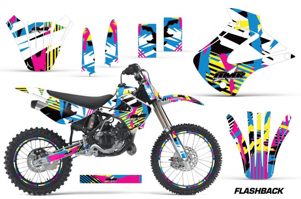Flashback mit Nummernfeldern für Kawasaki KX85/100 2001-2013