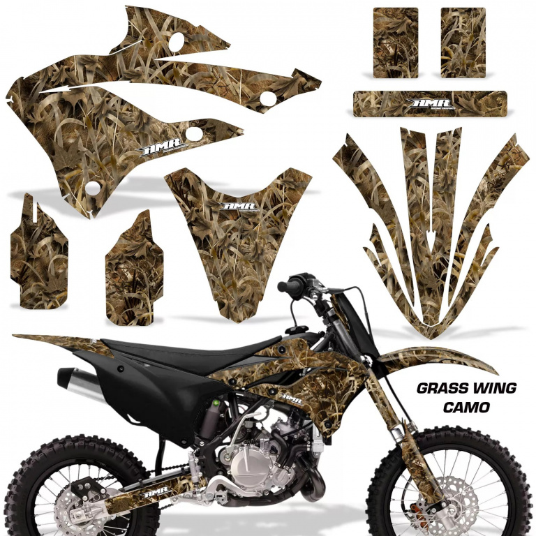 Grass Wing Camo without number plates for Kawasaki KX85/112 2022-2024