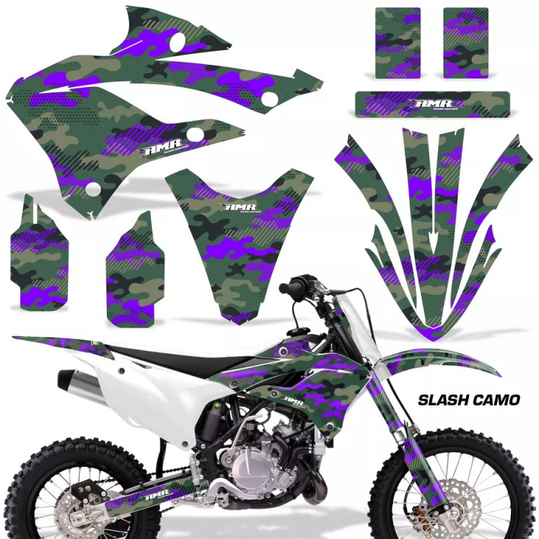 Slash Camo Purple without number plates for Kawasaki KX85/112 2022-2024