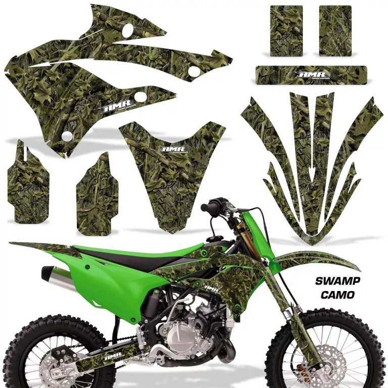 Swamp Camo without number plates for Kawasaki KX85/112 2022-2024