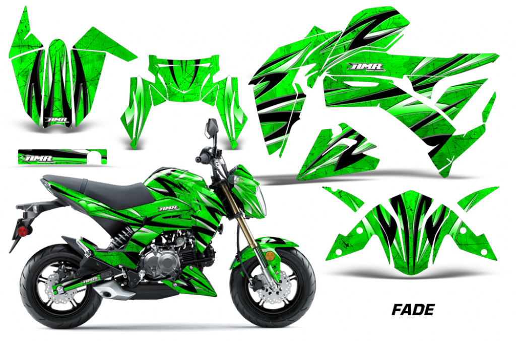 Fade Grün für Kawasaki Z125 Pro 2017-2024