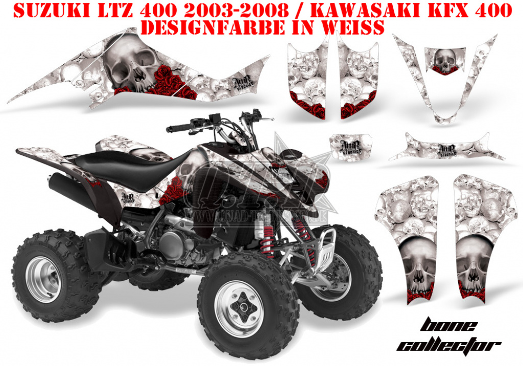 Bone Collector White for Suzuki LTZ 400 2003-2008