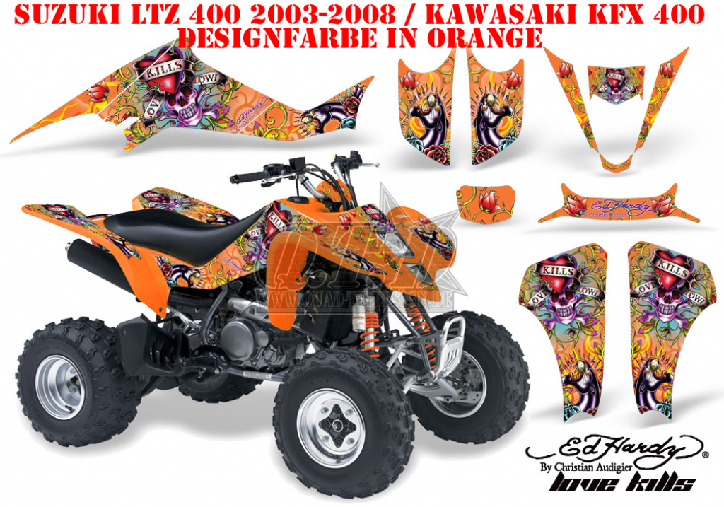 Ed-Hardy - LoveKills Orange for Suzuki LTZ 400 2003-2008
