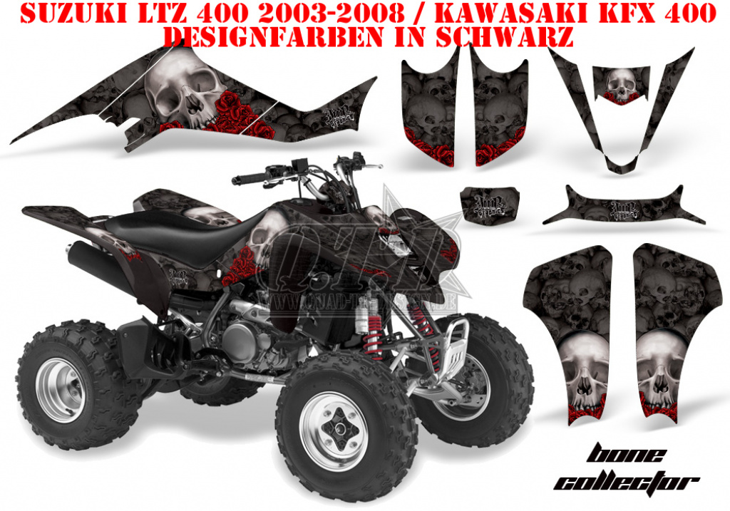Bone Collector Black for Suzuki LTZ 400 2003-2008