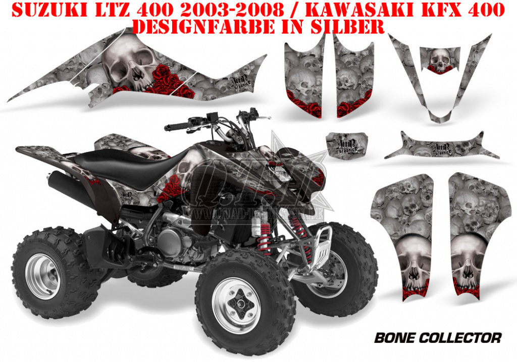 Bone Collector Silver for Suzuki LTZ 400 2003-2008