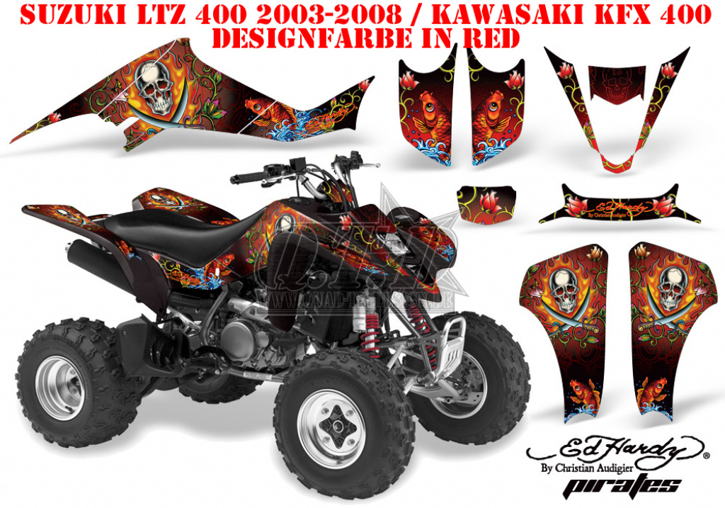Ed-Hardy - Pirates Red for Suzuki LTZ 400 2003-2008
