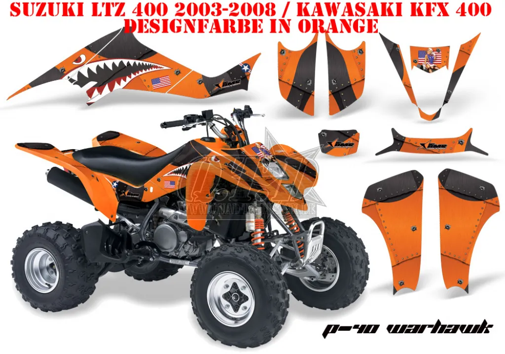 P40 Warhawk Orange for Kawasaki KFX 400 2003-2008