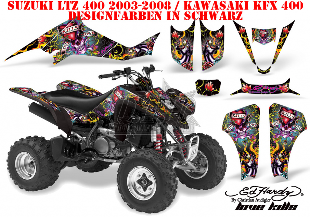 Ed-Hardy - LoveKills Black for Suzuki LTZ 400 2003-2008