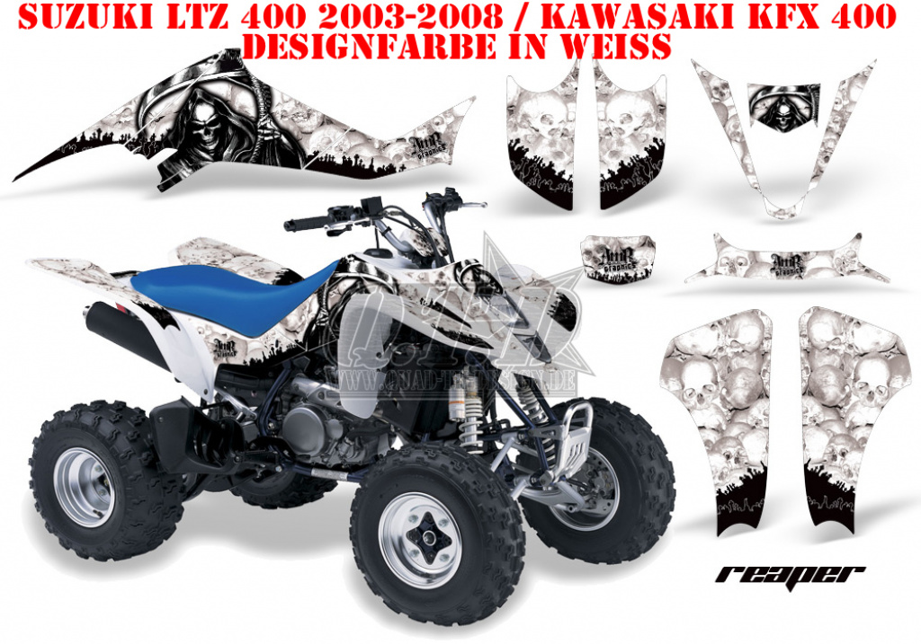 Reaper White for Suzuki LTZ 400 2003-2008