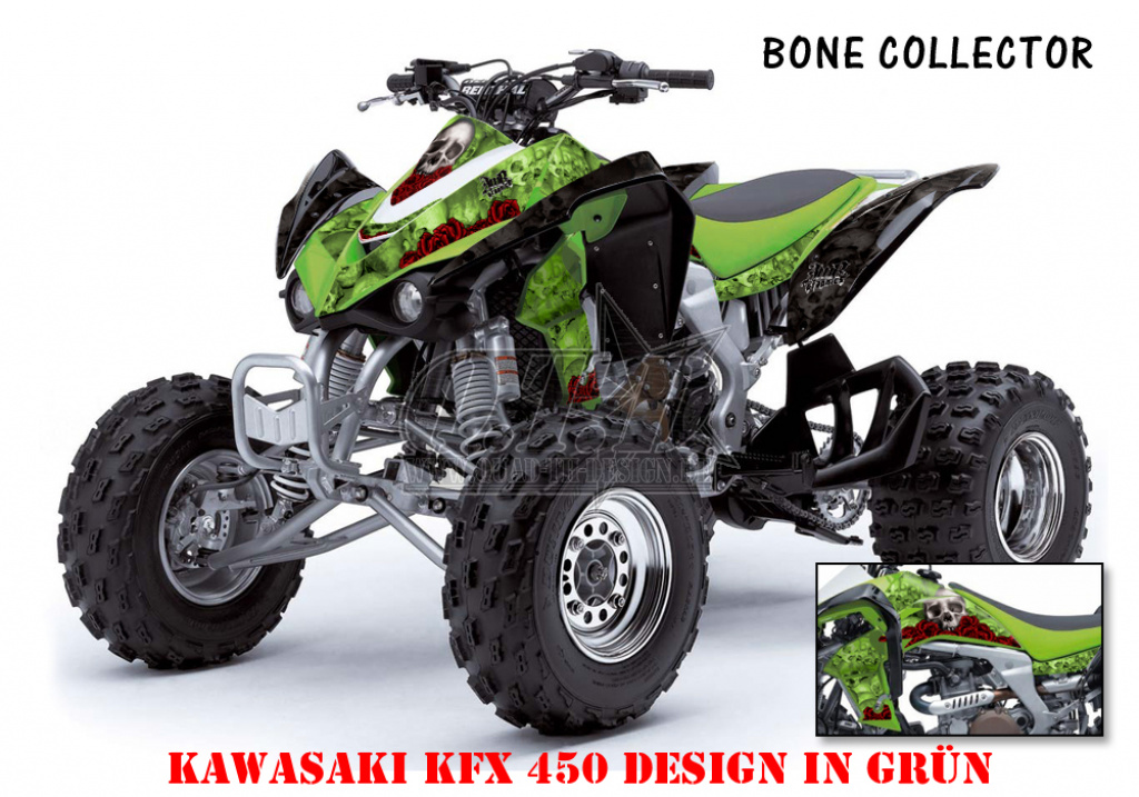 Bone Collector Grün für Kawasaki KFX 450