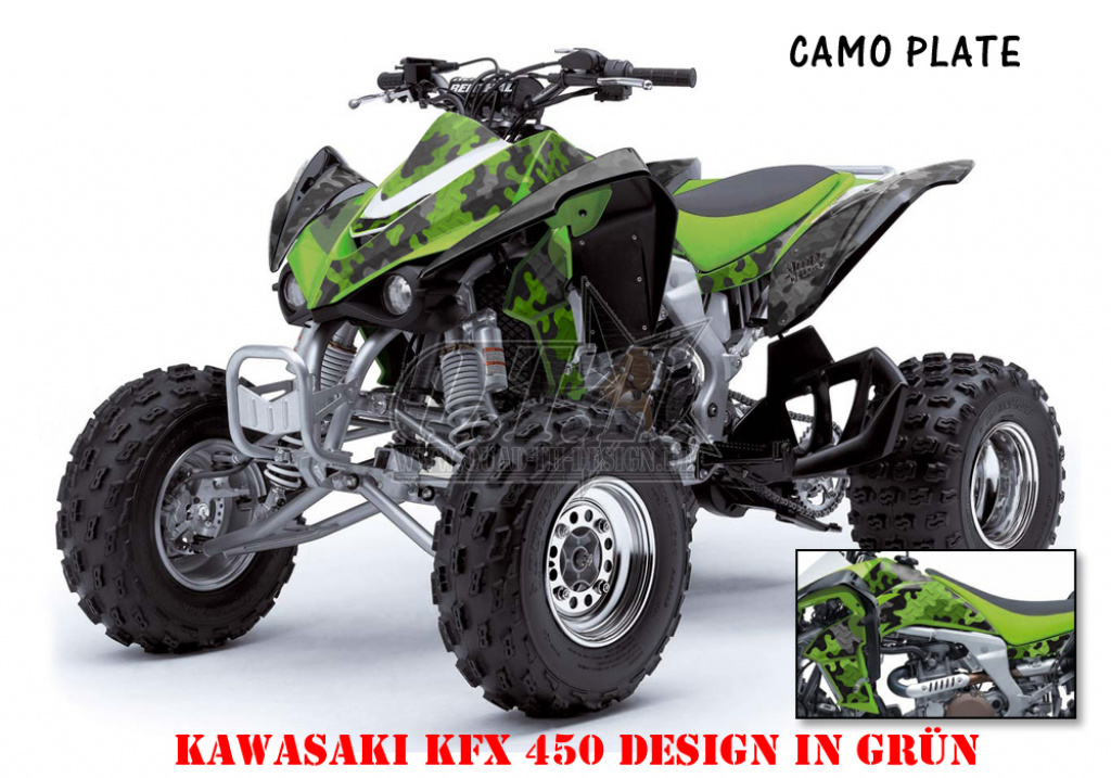 Camoplate Grün für Kawasaki KFX 450