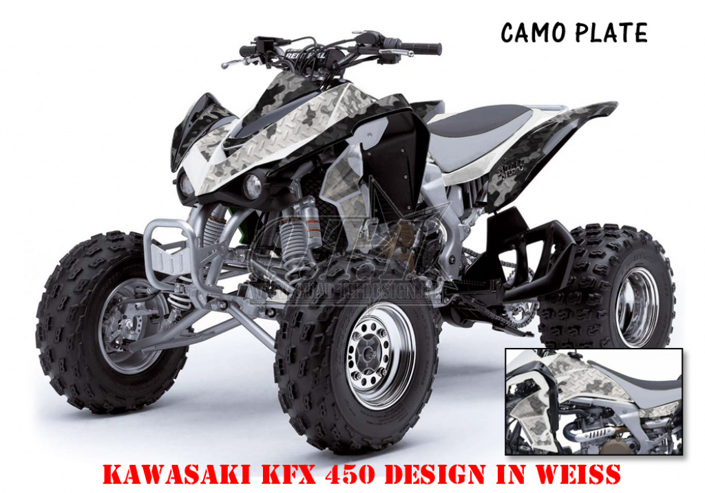 Camoplate Weiß für Kawasaki KFX 450