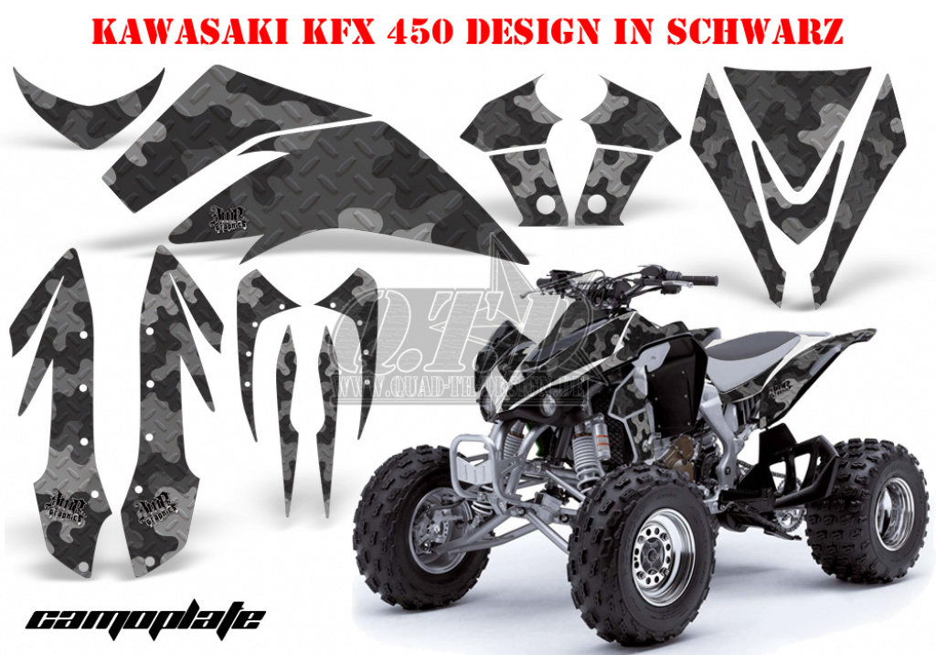 Camoplate Schwarz für Kawasaki KFX 450