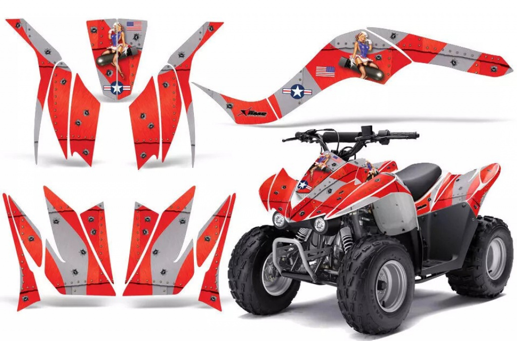 T-Bomber Rot für Kawasaki KFX 50/KFX 90 2007-2022