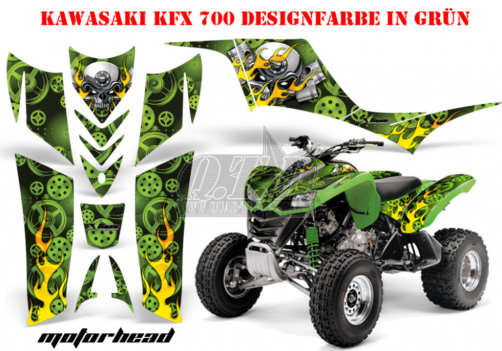 Motorhead Grün für Kawasaki KFX 700