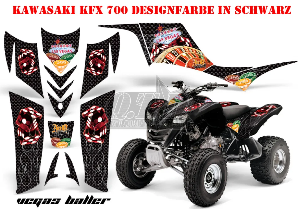 Vegas Baller Black for Kawasaki KFX 700