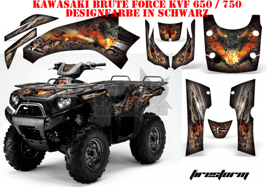 Firestorm Black for Kawasaki Brute Force KVF 650i 4x4 2006-2012