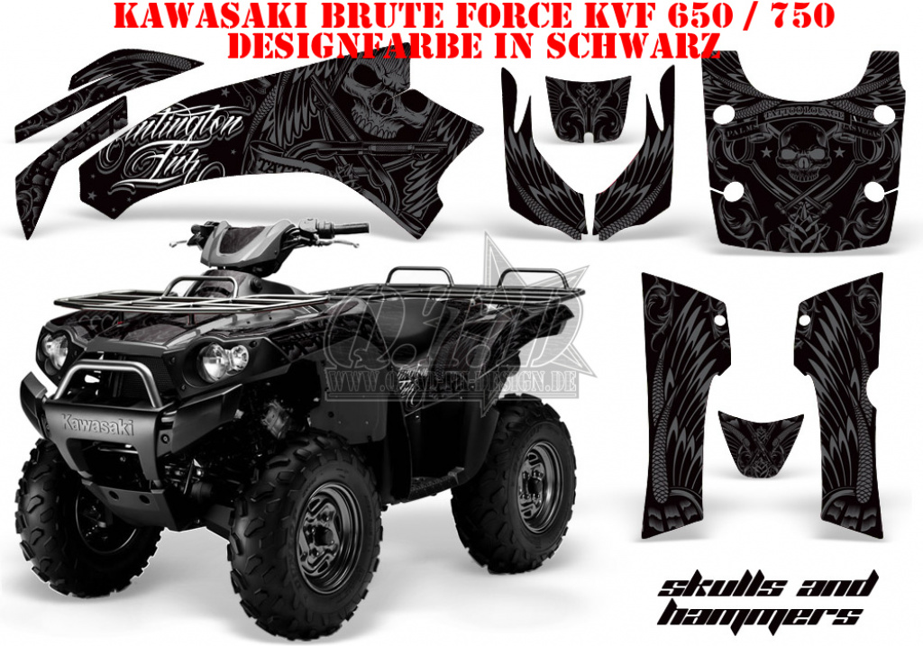 Skulls N Hammers Silver for Kawasaki Brute Force KVF 650i 4x4 2006-2012