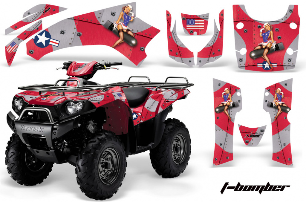 T-Bomber Red for Kawasaki Brute Force KVF 650i 4x4 2006-2012