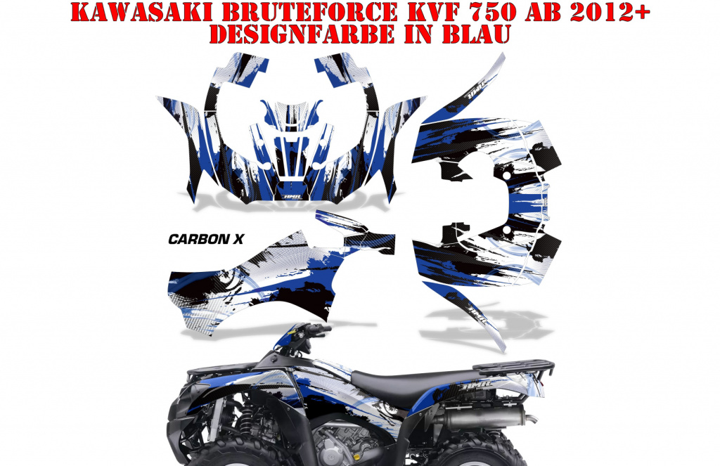 Carbon-X Blue for Kawasaki Brute Force KVF 750 2012-2023
