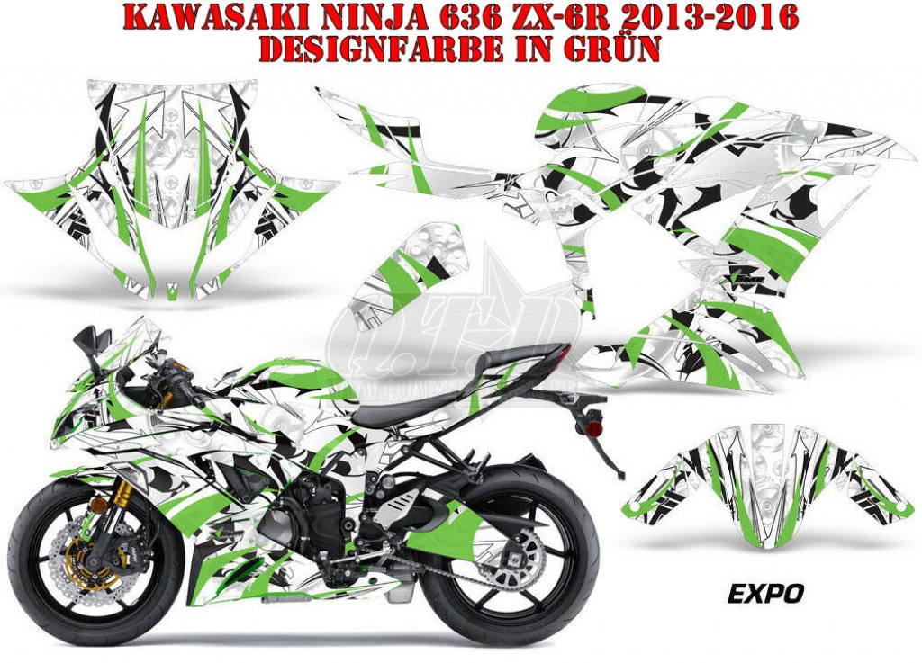 Expo Grün für Kawasaki Ninja 636 ZX-6R 2013-2016
