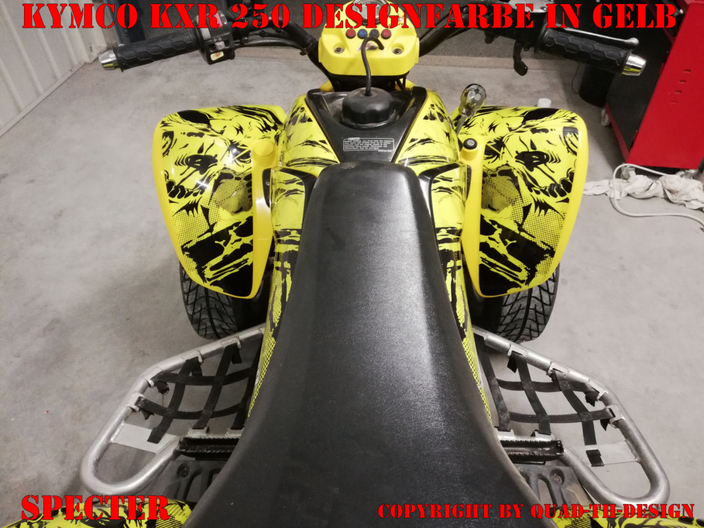 Specter in Gelb für die Kymco KXR 250
