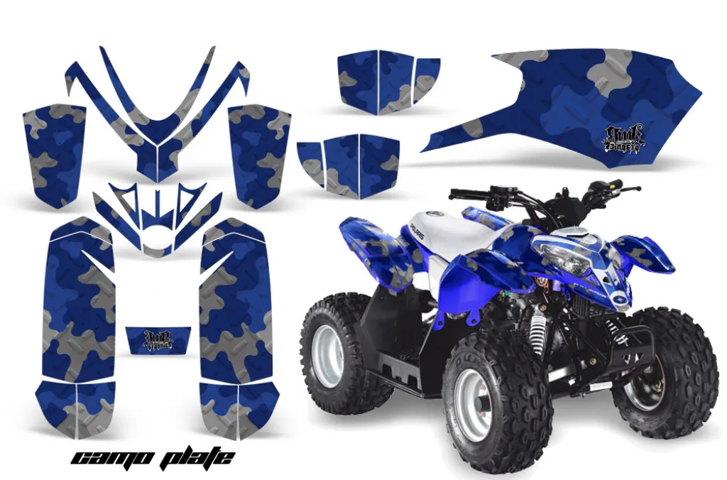 Camoplate Blau für Polaris Outlaw 50
