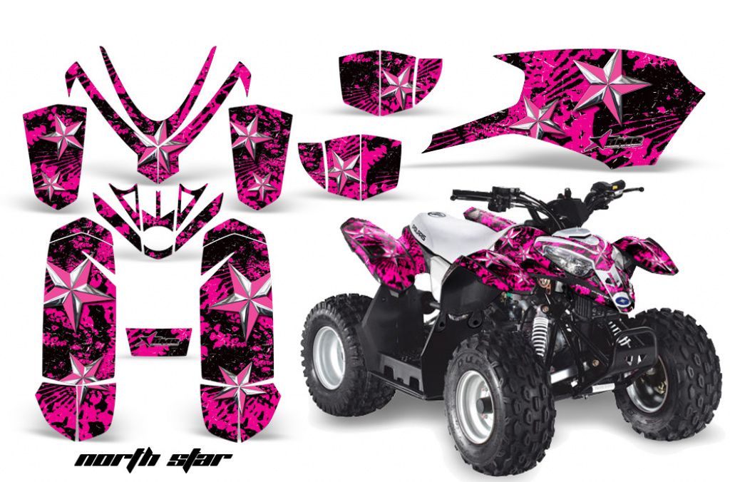 Northstar Hintergrund = Pink, Designfarbe = Pink für Polaris Predator 50