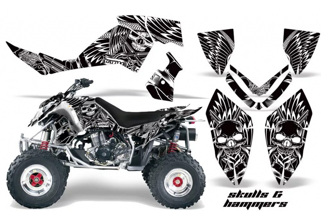 Skulls N Hammers White for Polaris Outlaw 450/500/525 2006-2008