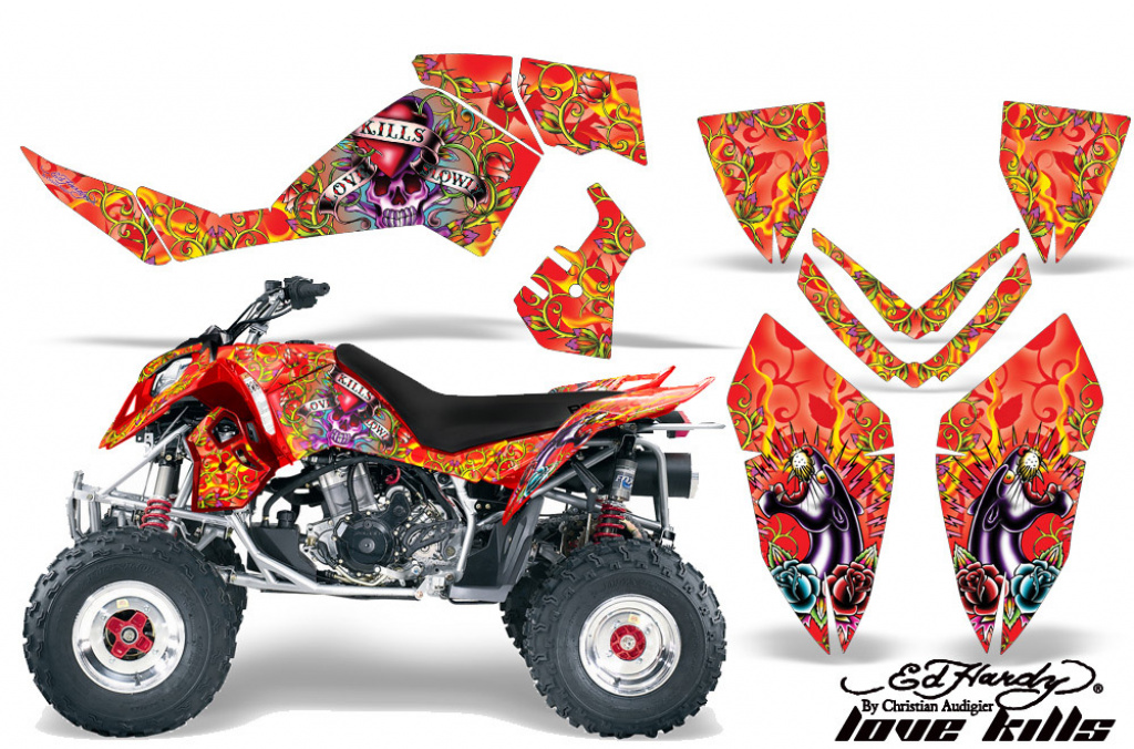Ed-Hardy - LoveKills Orange for Polaris Outlaw 450/500/525 2006-2008