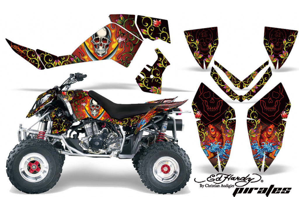 Ed-Hardy - Pirates Red for Polaris Outlaw 450/500/525 2006-2008
