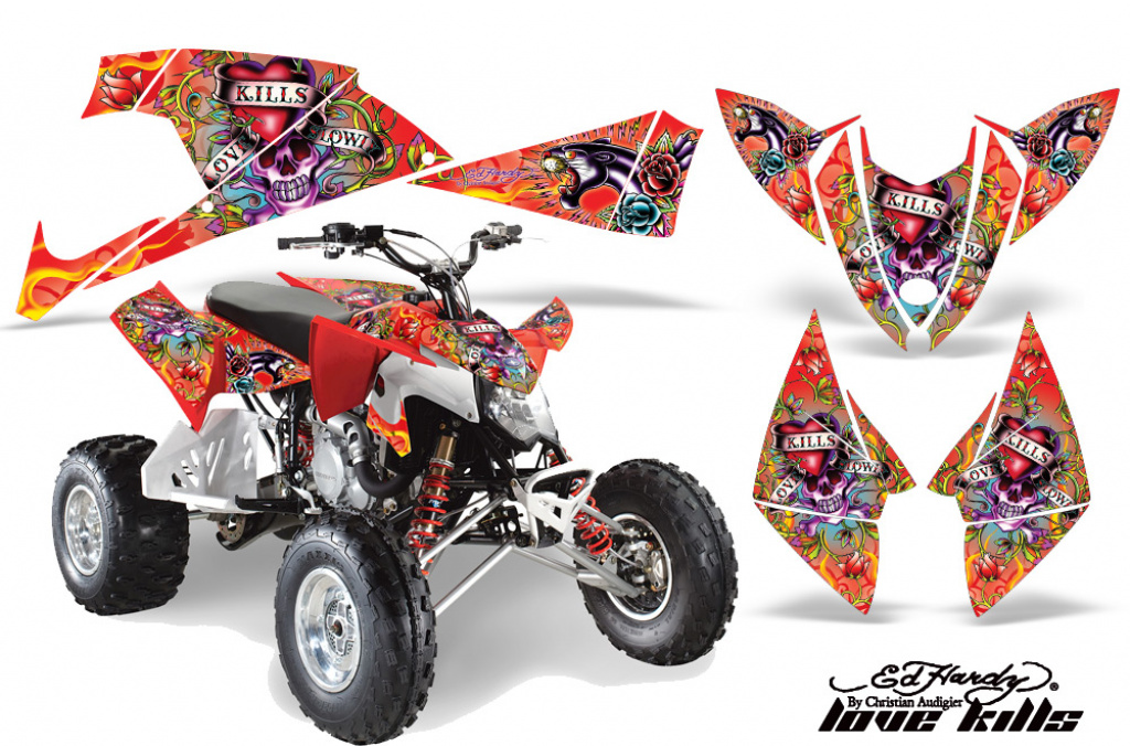 Ed-Hardy - LoveKills Red for Polaris Outlaw 450/500/525 2009-2012