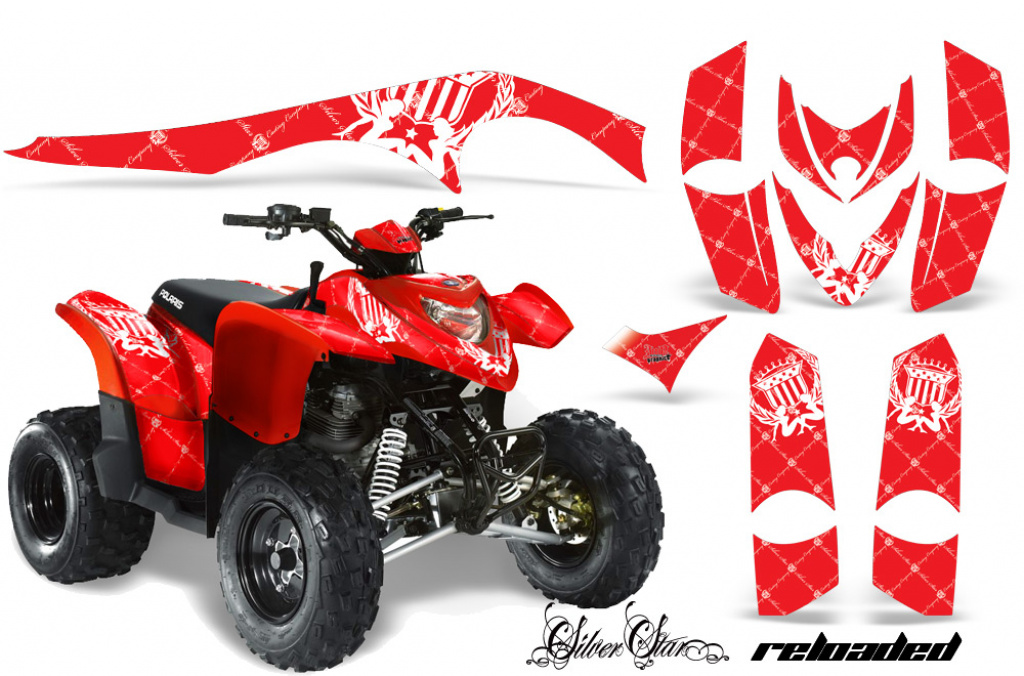 SilverStar - Reloaded Hintergrund = Rot, Designfarbe = Weiß für Polaris Phoenix 200 2005-2016