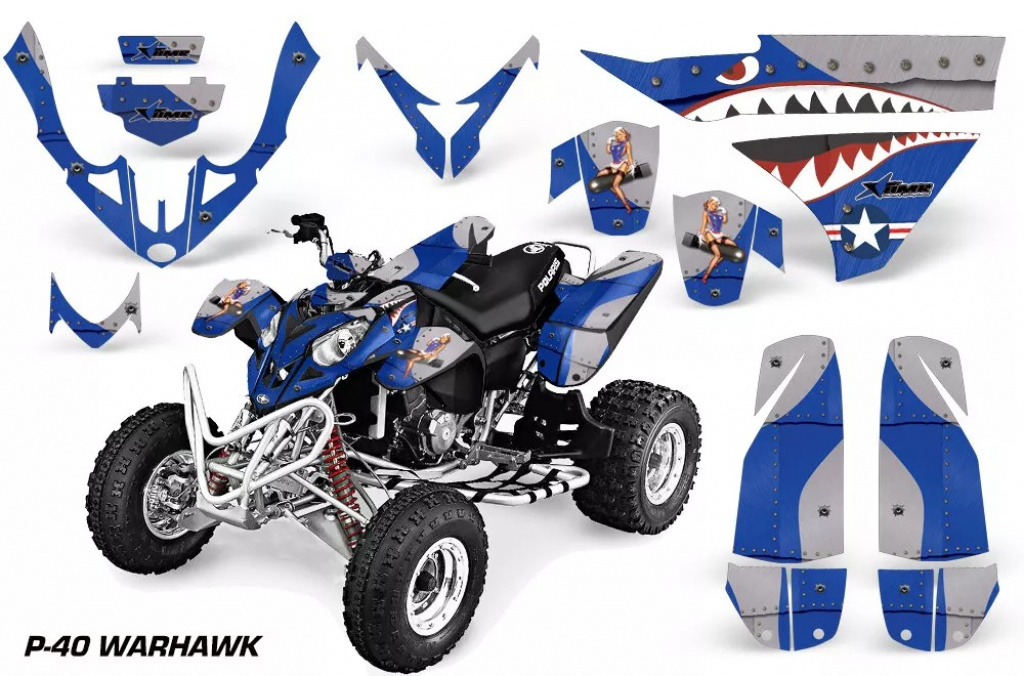 P40-Warhawk Blau für Polaris Predator 500