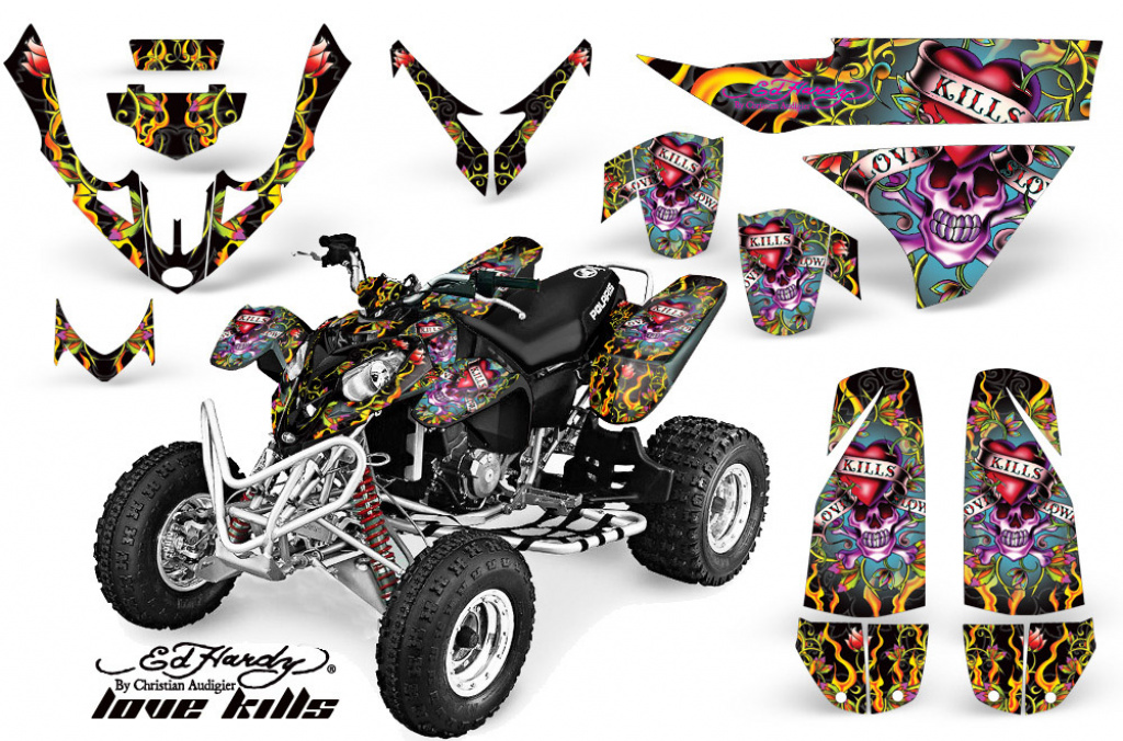 Ed-Hardy - LoveKills Schwarz für Polaris Predator 500