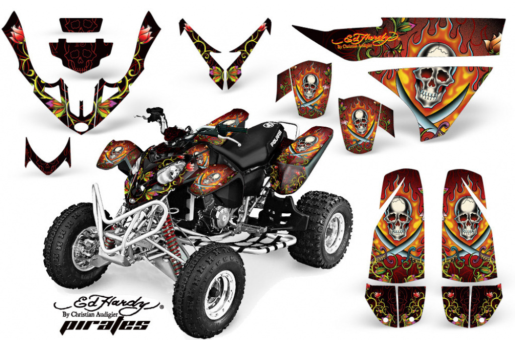 Ed-Hardy - Pirates Rot für Polaris Predator 500