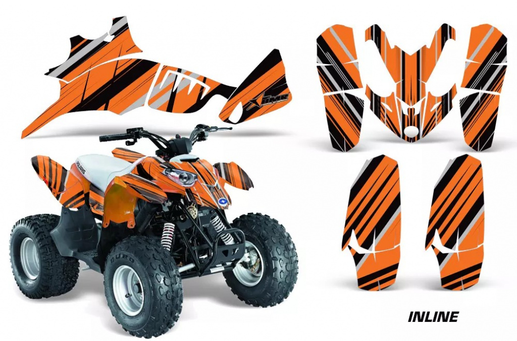 InLine Hintergrund = Schwarz, Designfarbe = Orange für Polaris Predator 90