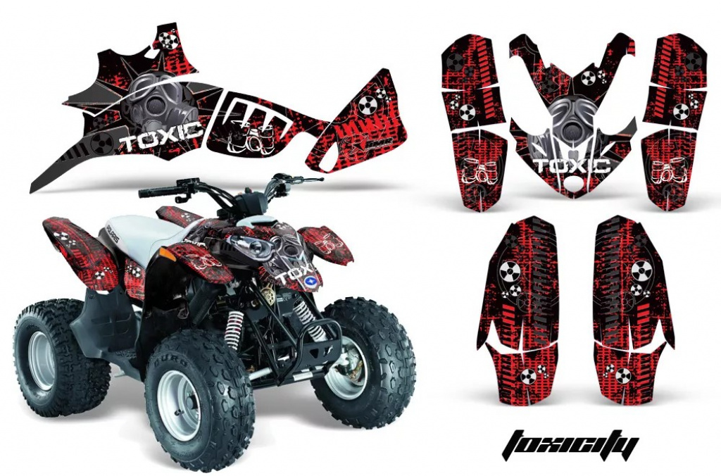Toxicity Hintergrund = Rot, Designfarbe = Schwarz für Polaris Predator 90