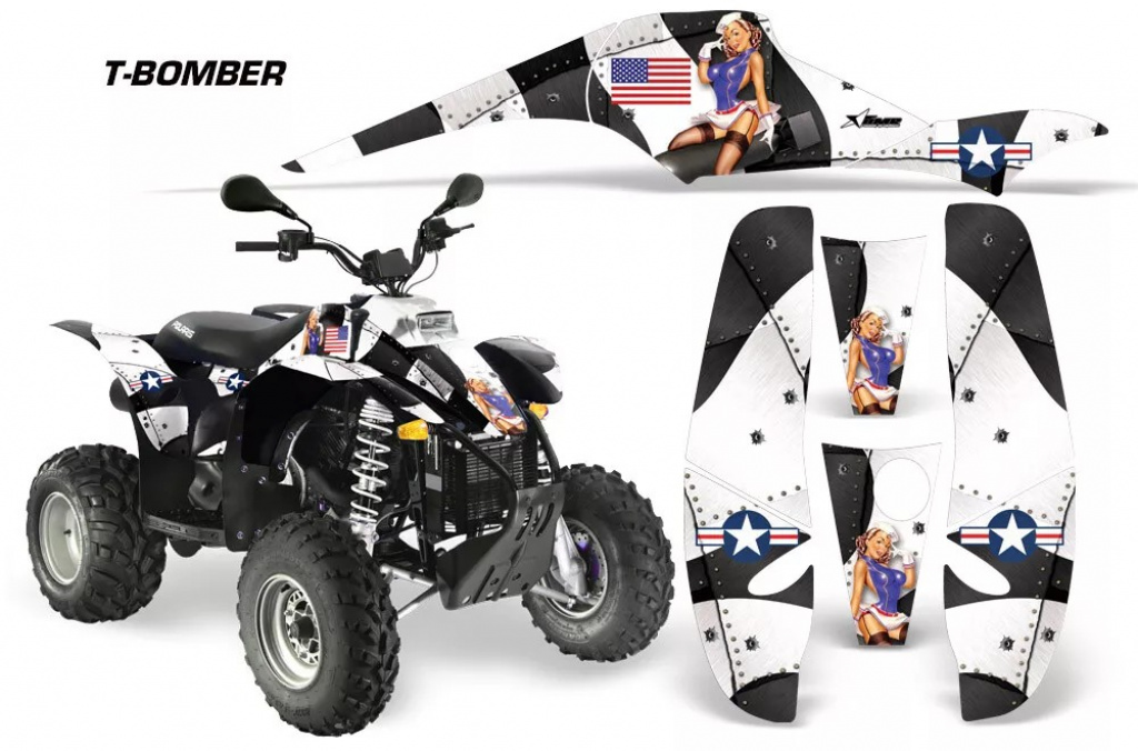 T-Bomber Weiß für Polaris Scrambler 1985-2009