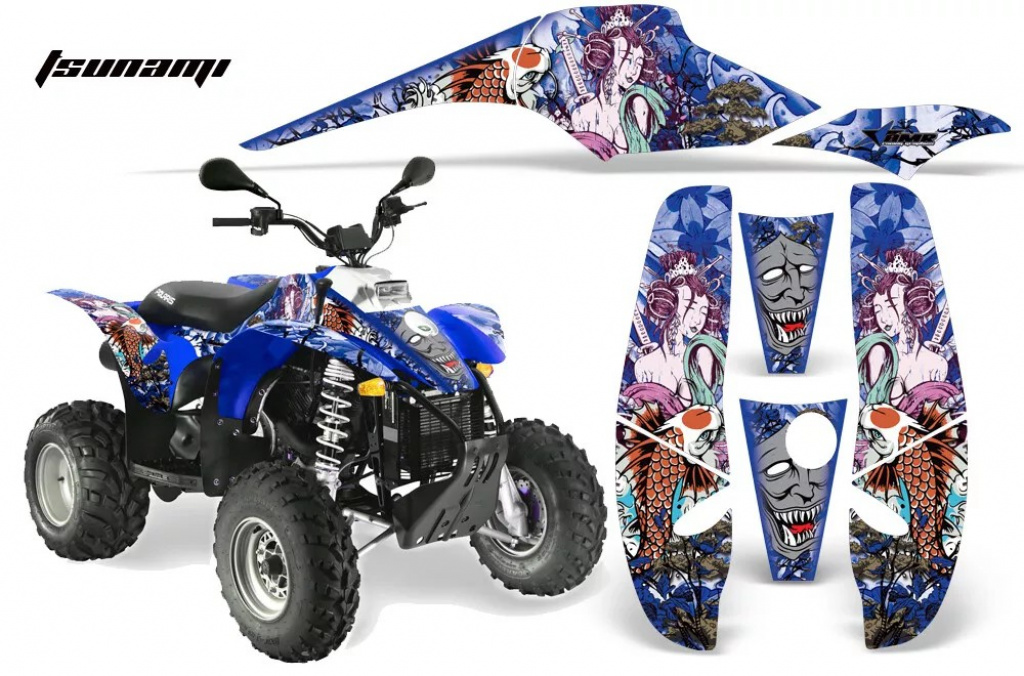 Tsunami Blau für Polaris Scrambler 1985-2009