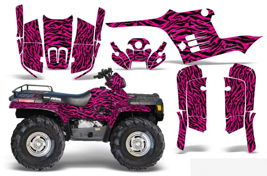 Zebra Girl Background = Black, Design color = Pink for Polaris Sportsman 400/500/600/700 95-04