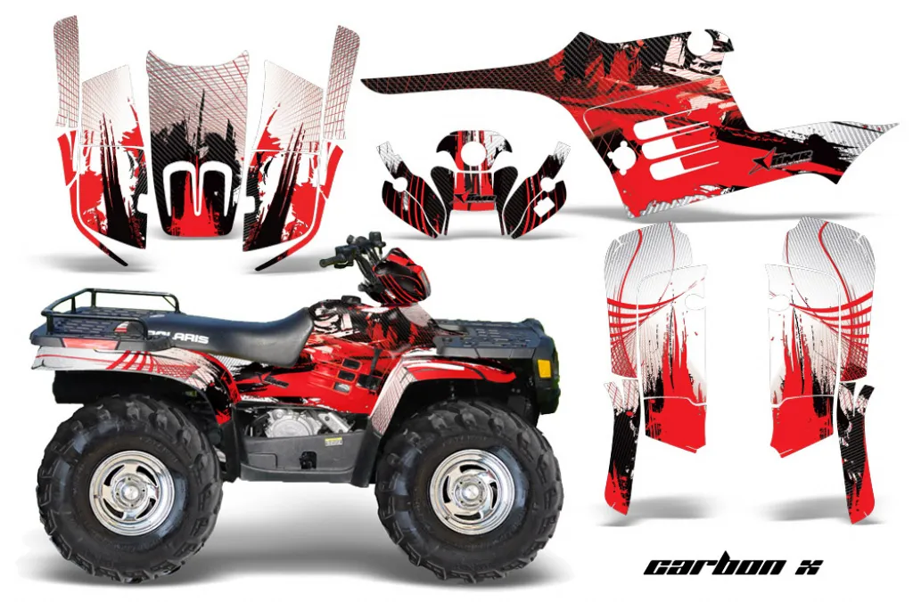Carbon-X Rot für Polaris Sportsman 400/500/600/700 95-04