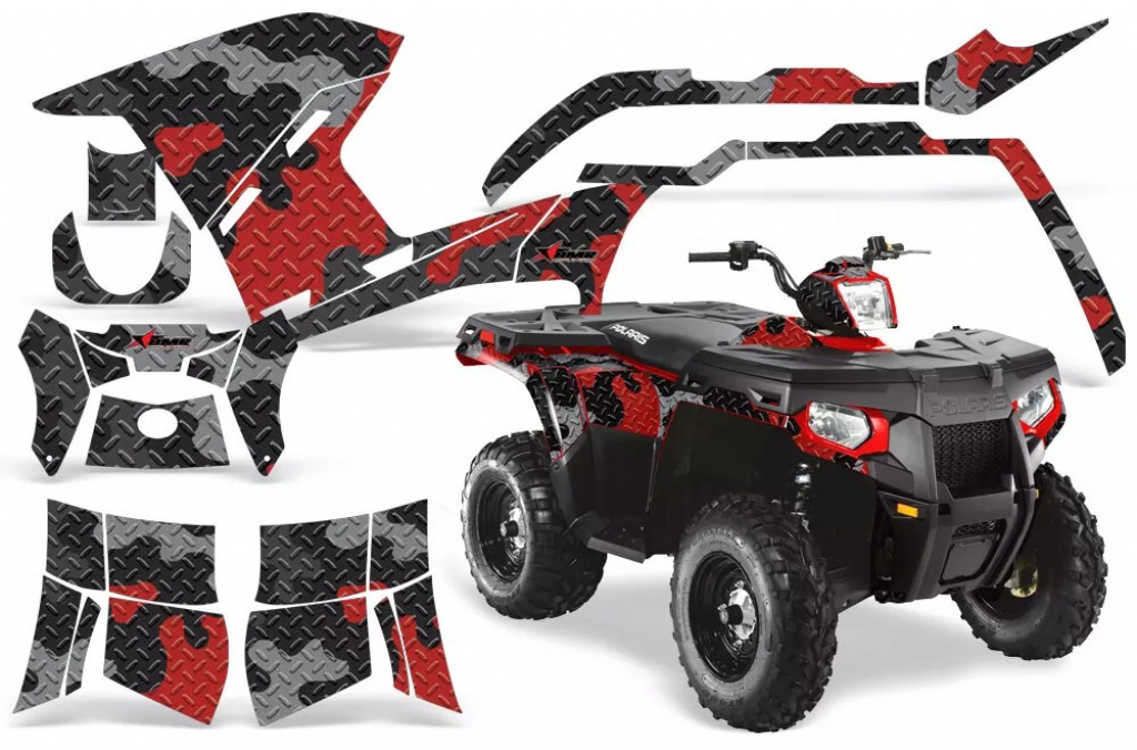 Camoplate Red for Polaris Sportsman 800/500/400 11-15